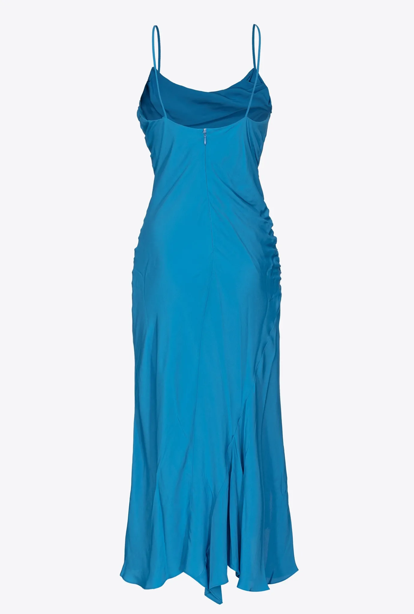 Robes|PINKO Robe Lingerie En Soie Melangee Bleu Directoire