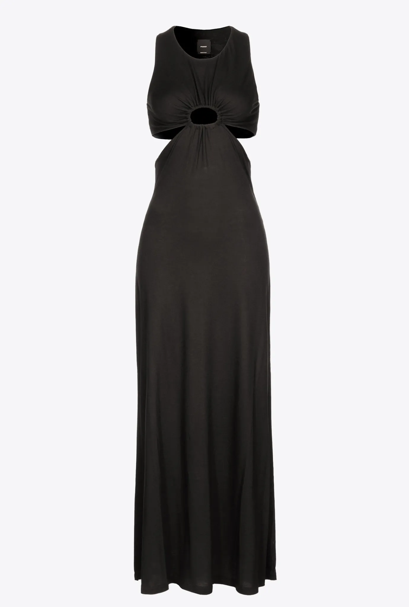 Robes|PINKO Robe Longue A Decoupes Noir Limousine