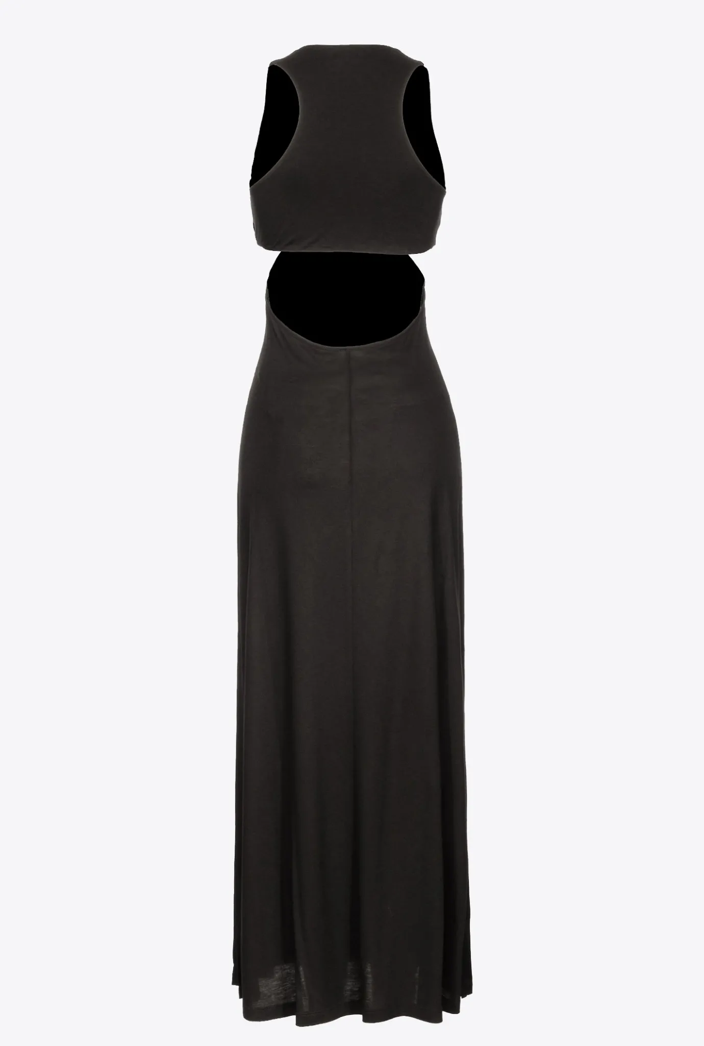 Robes|PINKO Robe Longue A Decoupes Noir Limousine