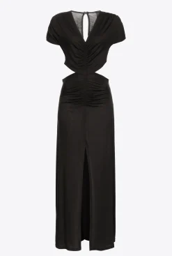 Robes|PINKO Robe Longue A Hanches Nues Noir Limousine