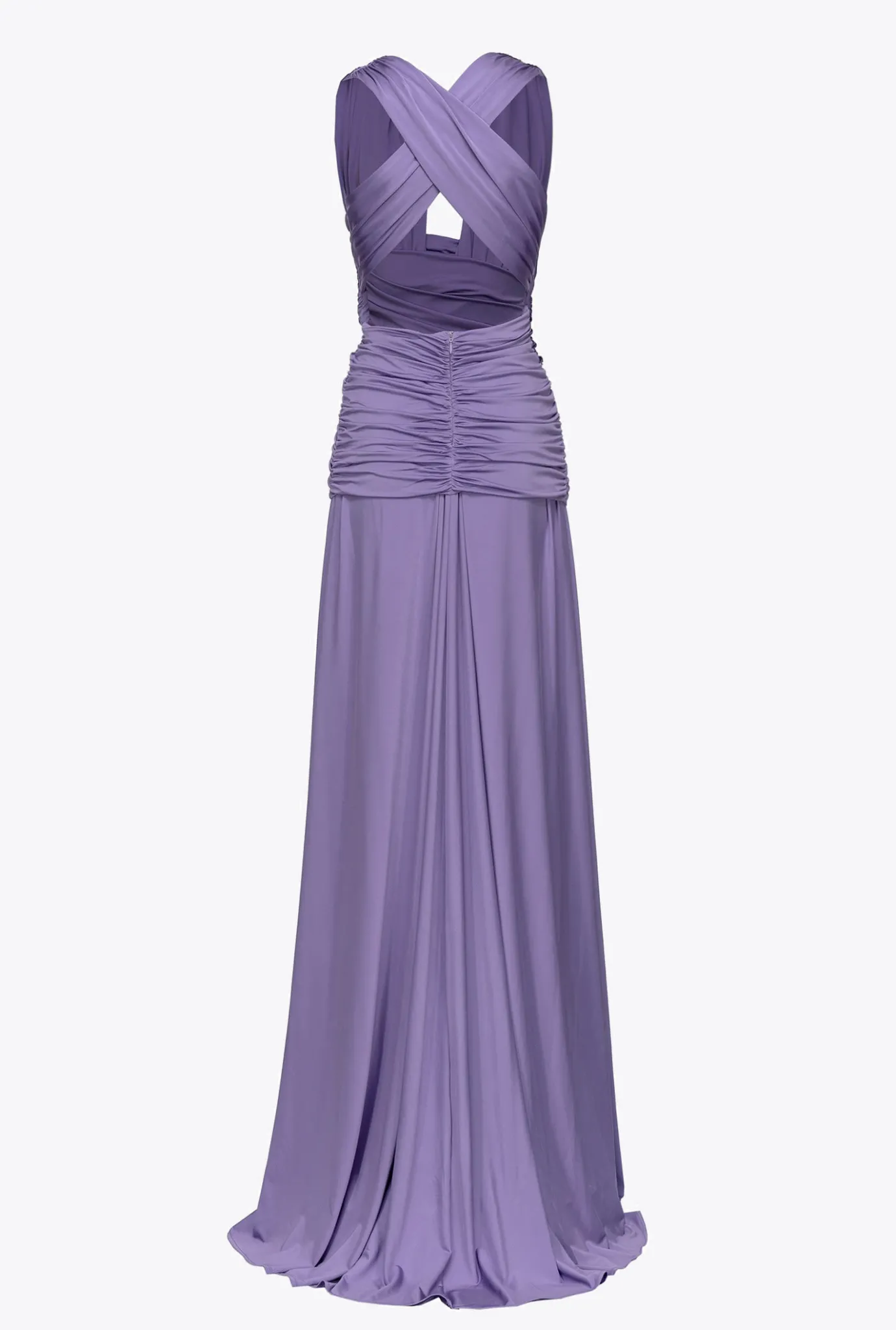 Robes|PINKO Robe Longue Croisee Et Drapee Bougainvilliers