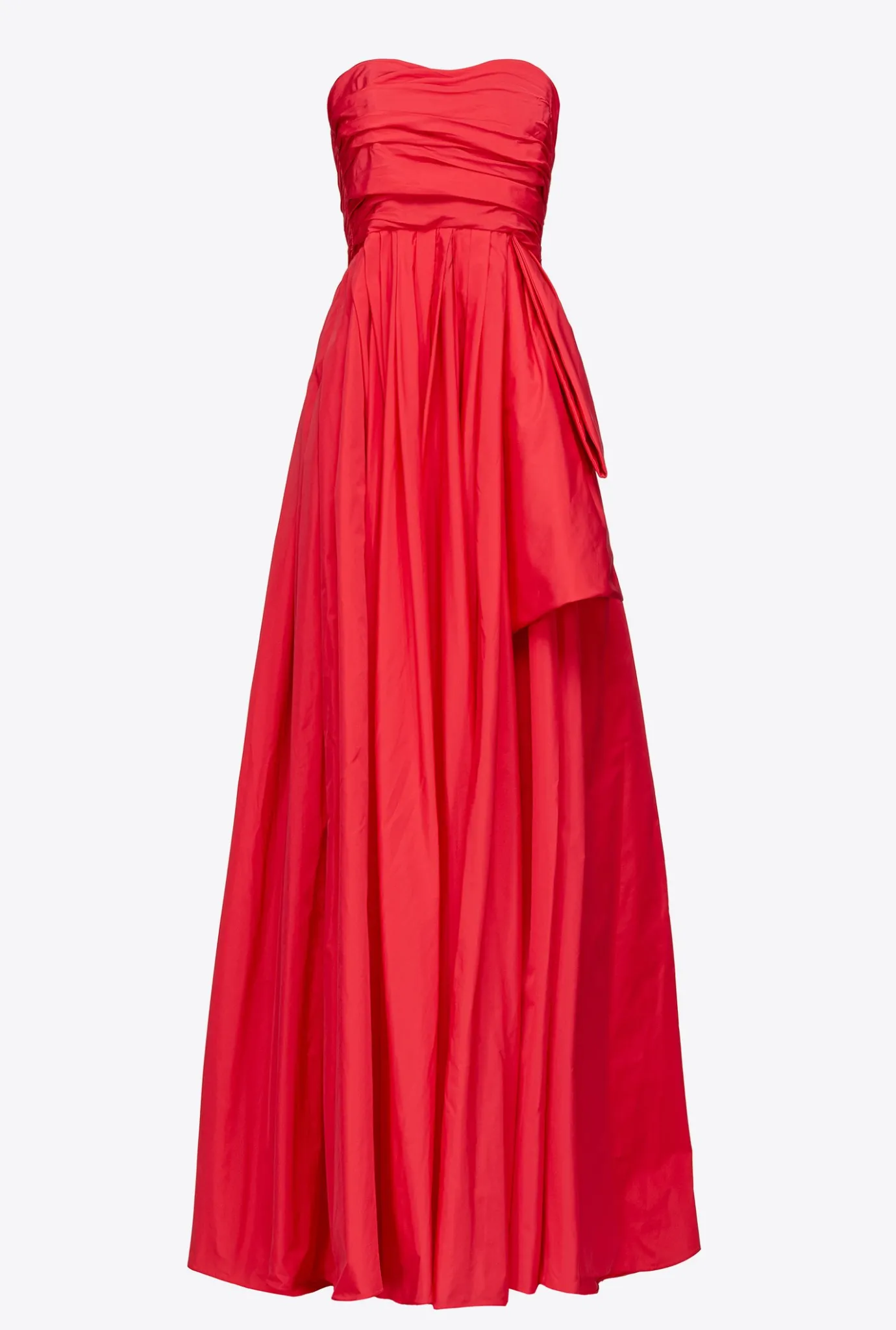 Robes|PINKO Robe Longue En Taffetas Rose Azalee