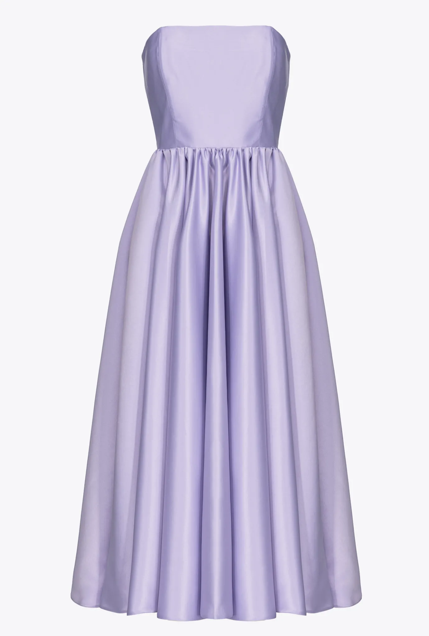 Robes|PINKO Robe Midi En Satin Duchesse Lilas - Sorbet Fonce