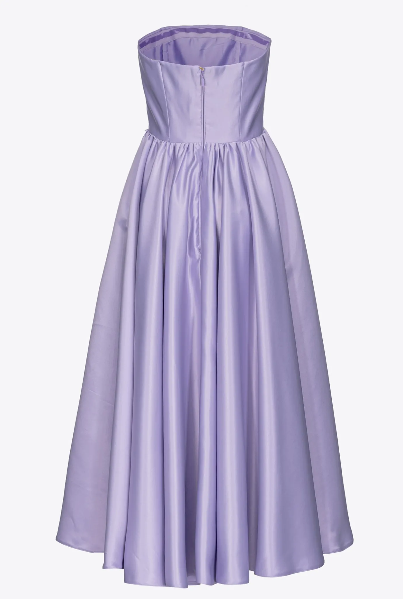 Robes|PINKO Robe Midi En Satin Duchesse Lilas - Sorbet Fonce