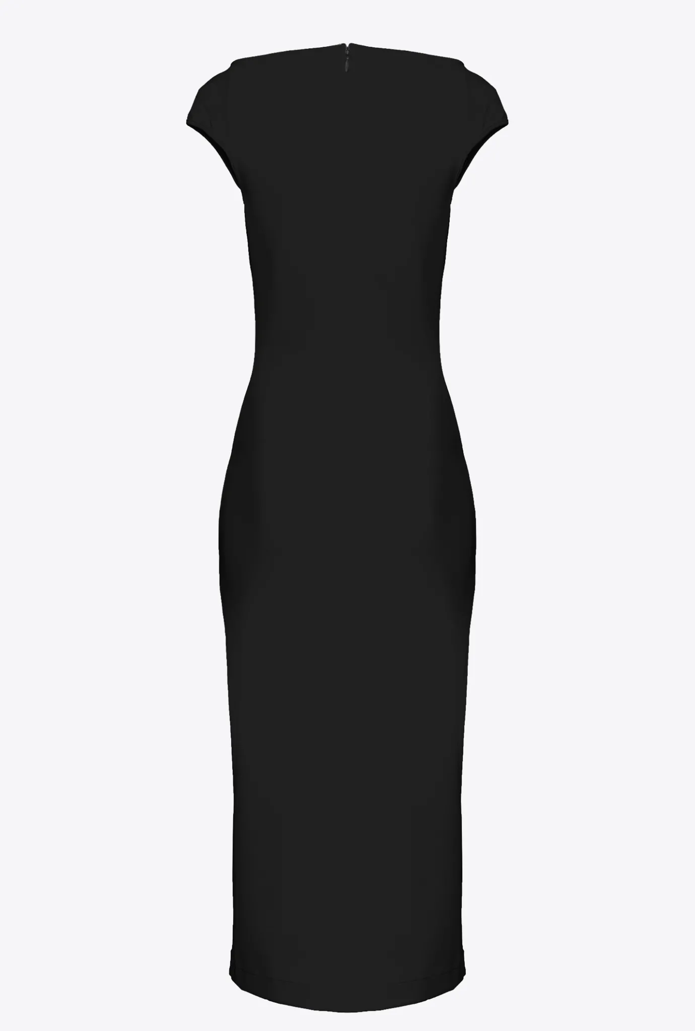 Robes|PINKO Robe Midi En Tissu Technique Noir Limousine
