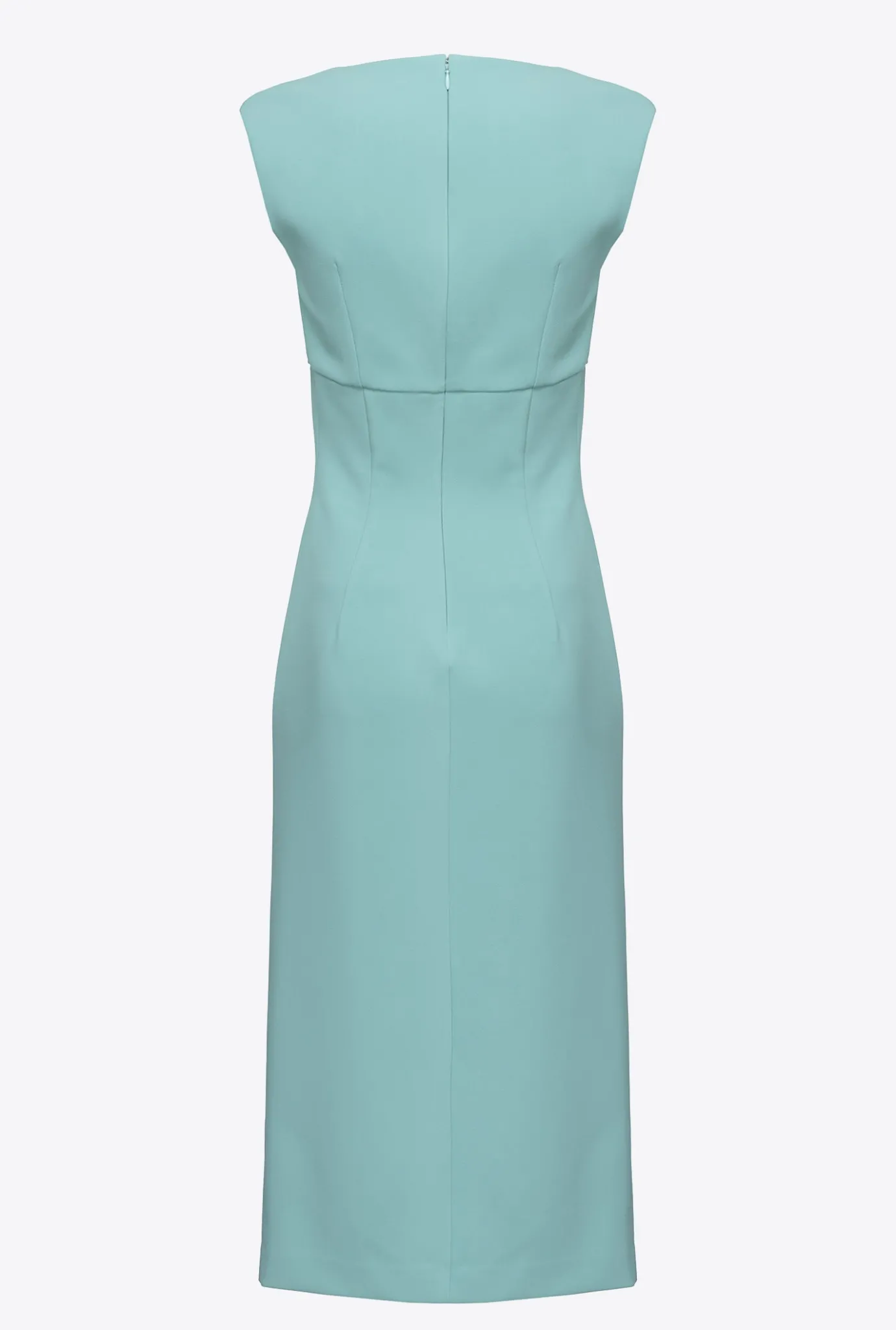 Robes|PINKO Robe Midi Fendue Bleu Nil