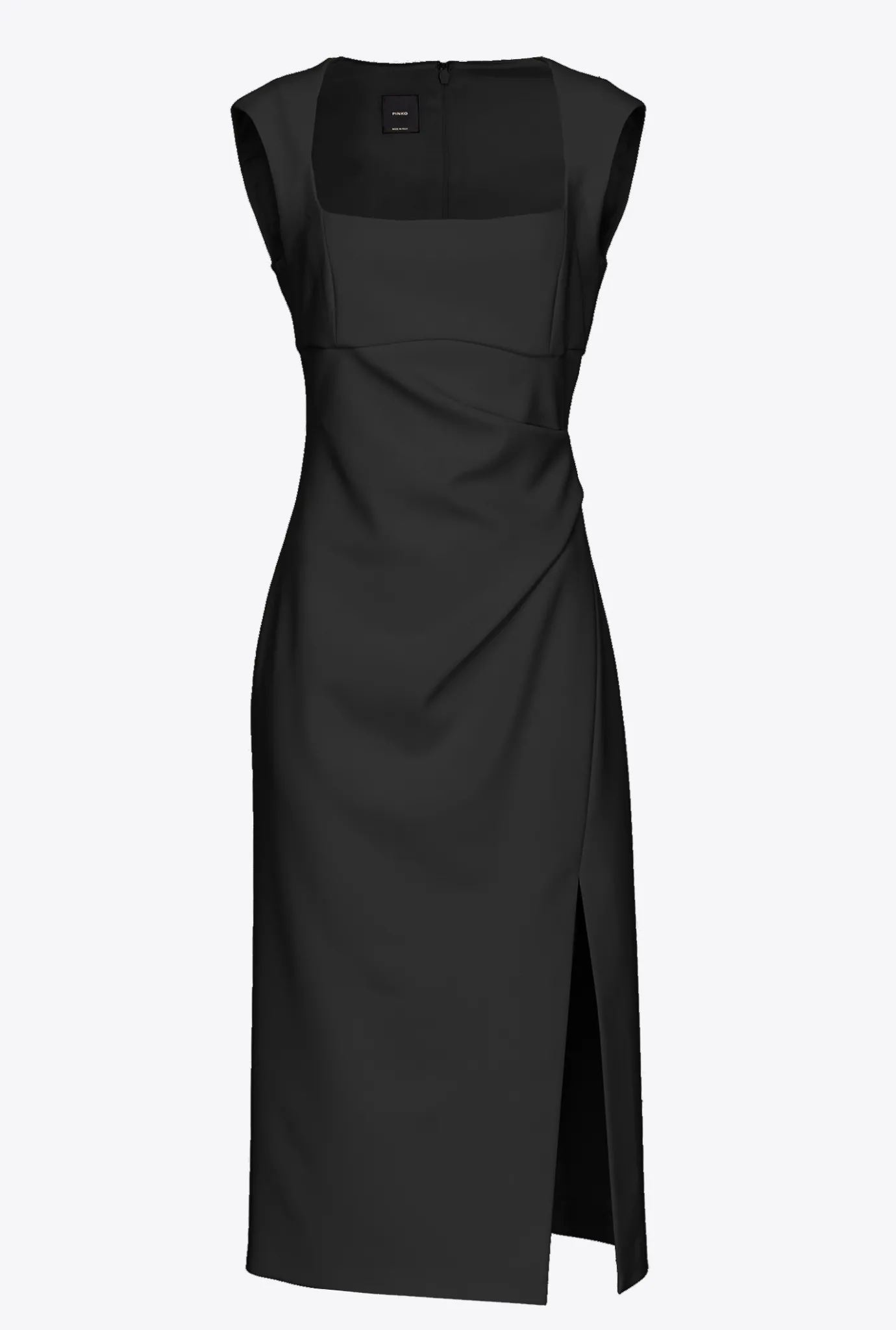 Tailleurs Et Ensembles|PINKO Robe Midi Fendue Noir Limousine