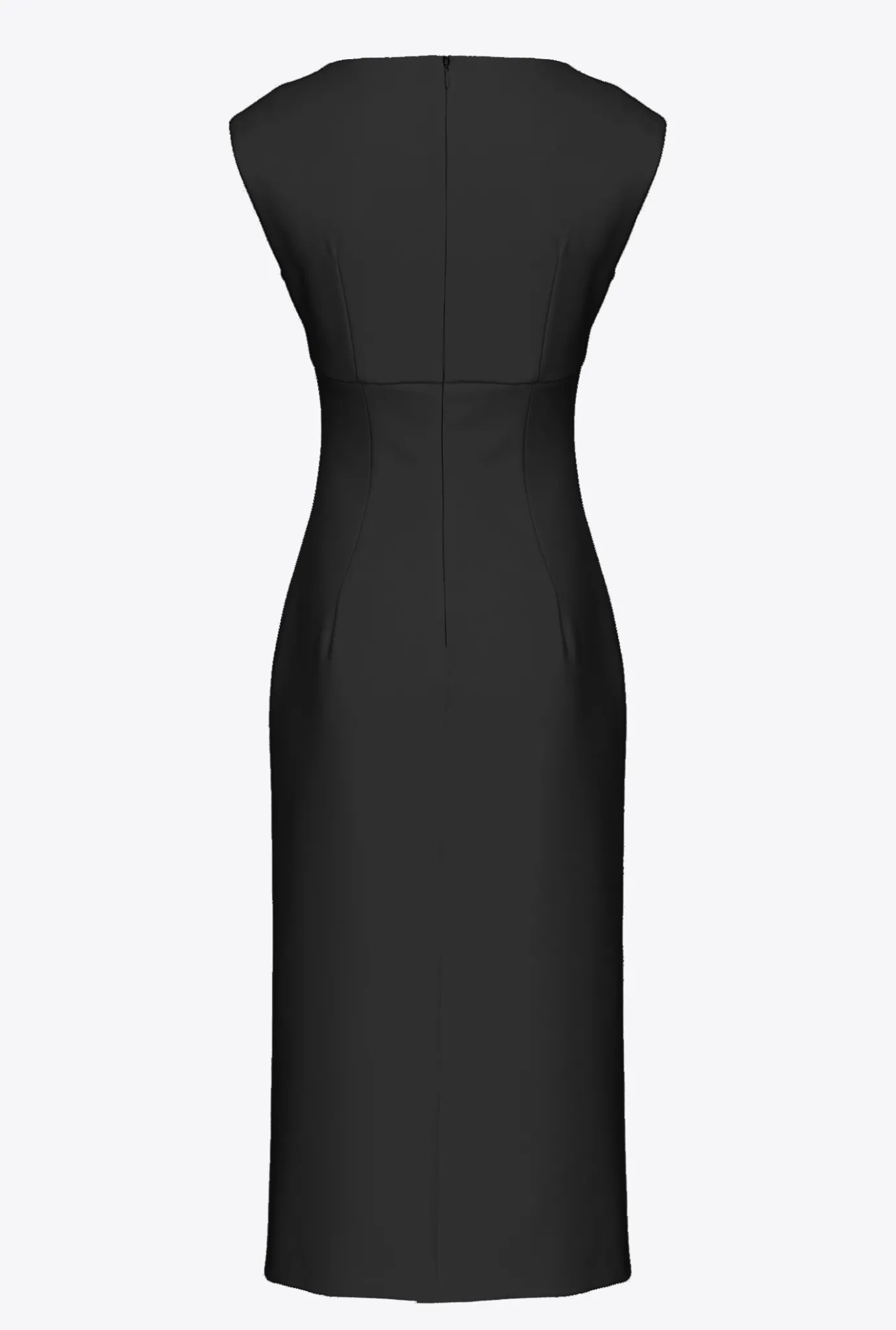 Tailleurs Et Ensembles|PINKO Robe Midi Fendue Noir Limousine