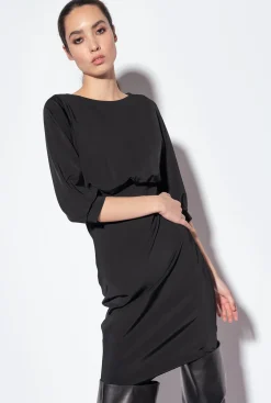 Robes|PINKO Robe Mi-Longue A Jupe Fourreau Noir Limousine
