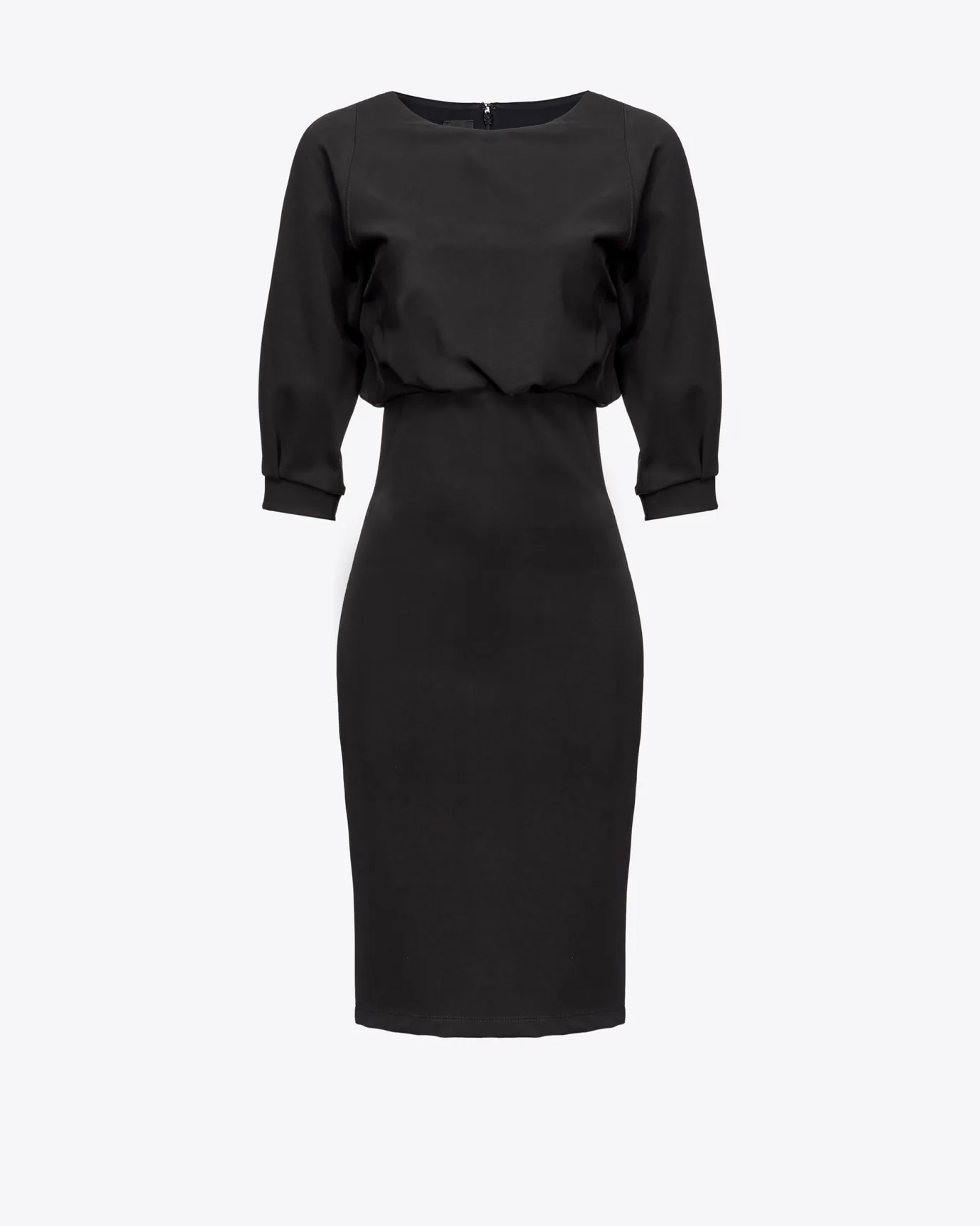 Robes|PINKO Robe Mi-Longue A Jupe Fourreau Noir Limousine
