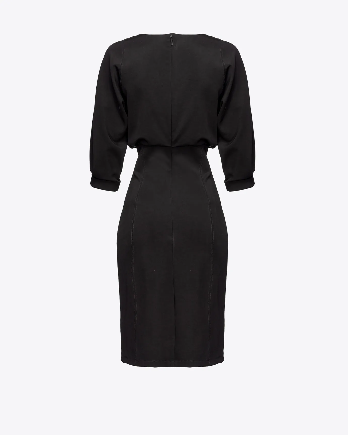 Robes|PINKO Robe Mi-Longue A Jupe Fourreau Noir Limousine