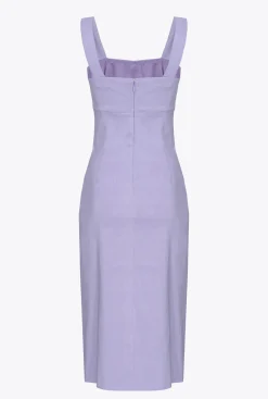 Robes|PINKO Robe Mi-Longue En Lin Stretch Orchidee Claire