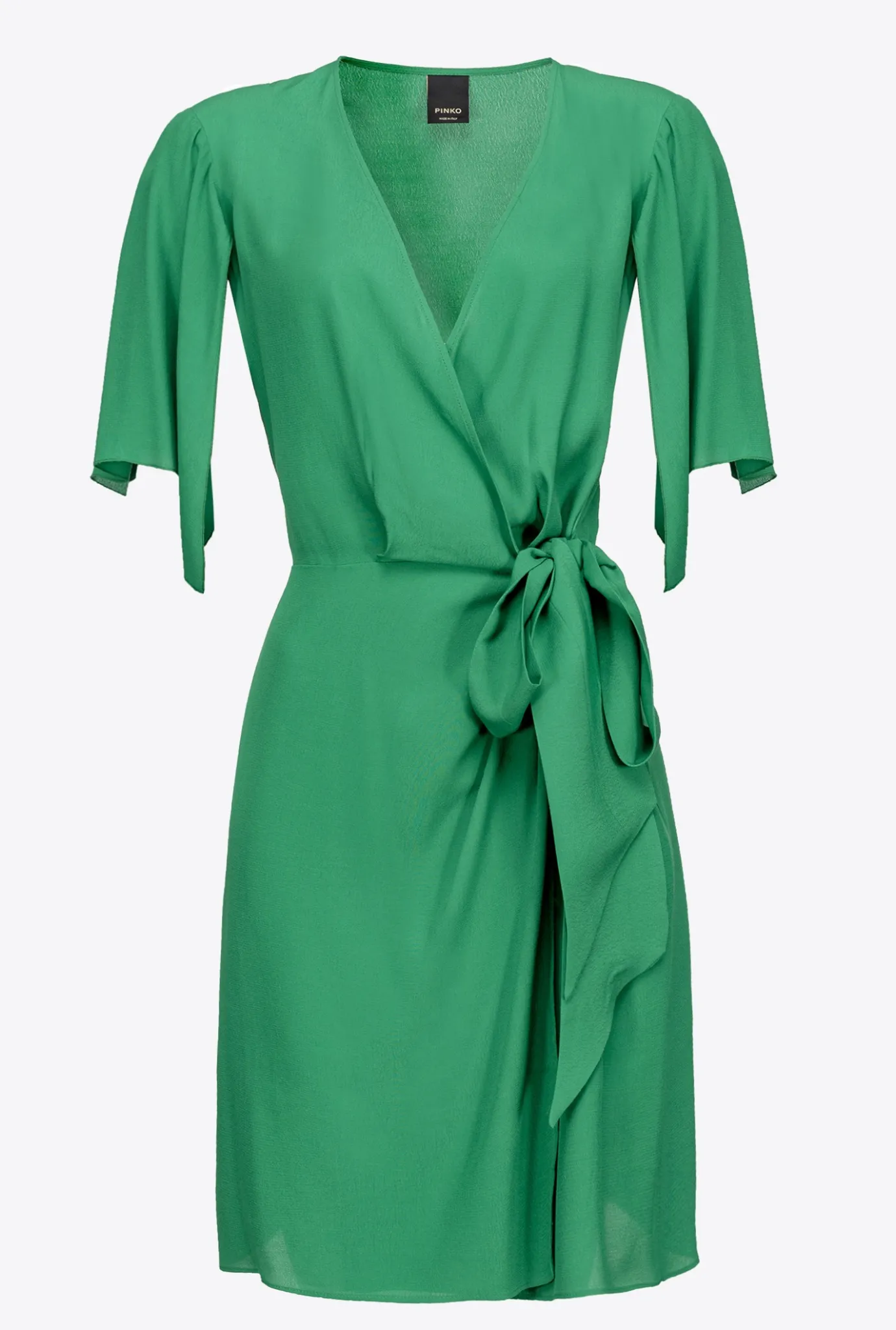 Robes|PINKO Robe Portefeuille En Crepe Marocain Amazonie
