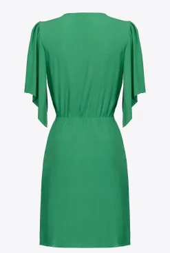Robes|PINKO Robe Portefeuille En Crepe Marocain Amazonie