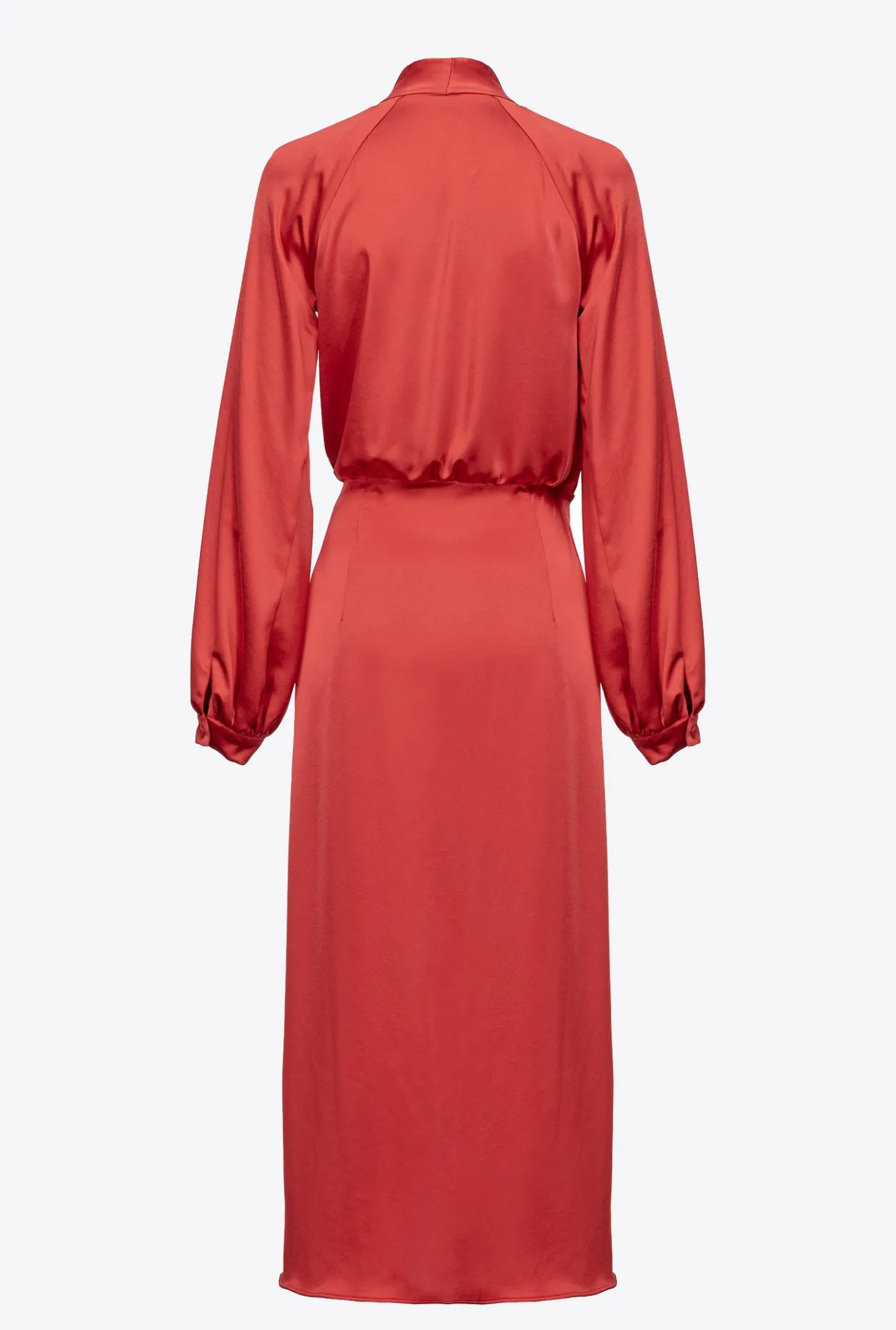 Robes|PINKO Robe Portefeuille En Satin Rouge Formule 1