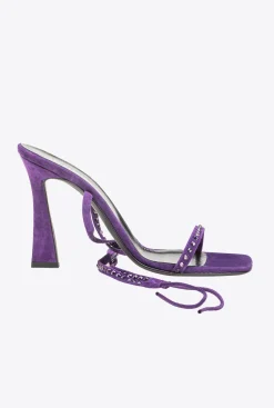 Chaussures|PINKO Sandales Lacees Sur La Cheville Violet Frangipanier