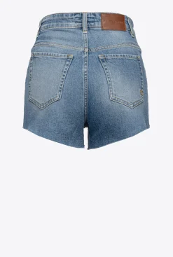 Jeans|PINKO Short A Boutons Depareilles Delavage Clair Moyen