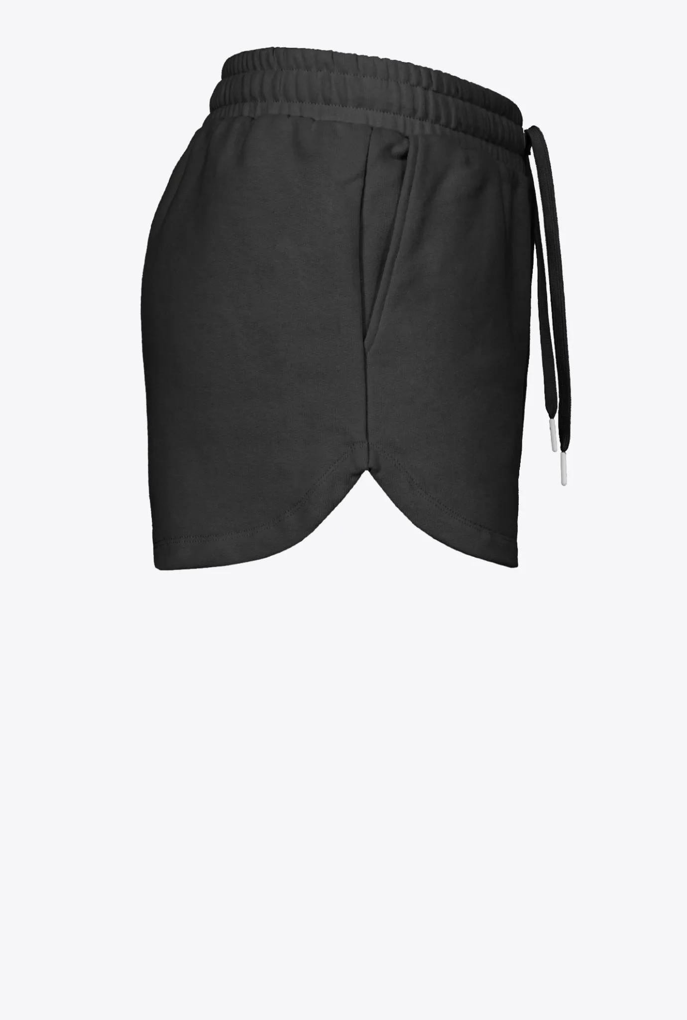 Pantalons|PINKO Short A Logo Imprime Noir Limousine