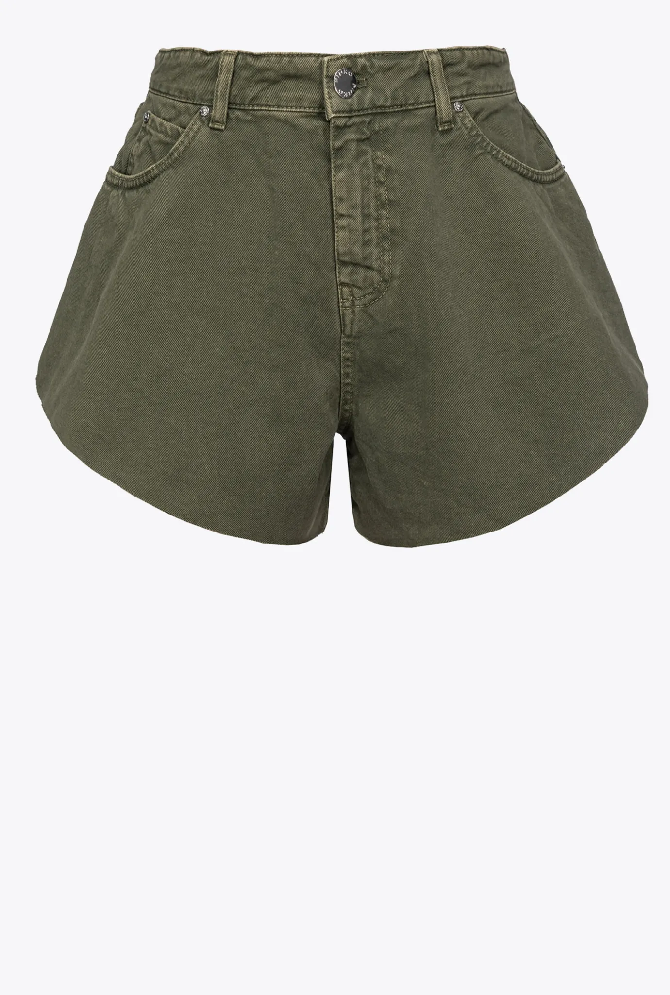 Jeans|PINKO Short Butterfly En Bull Vert Canon De Fusil