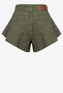 Jeans|PINKO Short Butterfly En Bull Vert Canon De Fusil