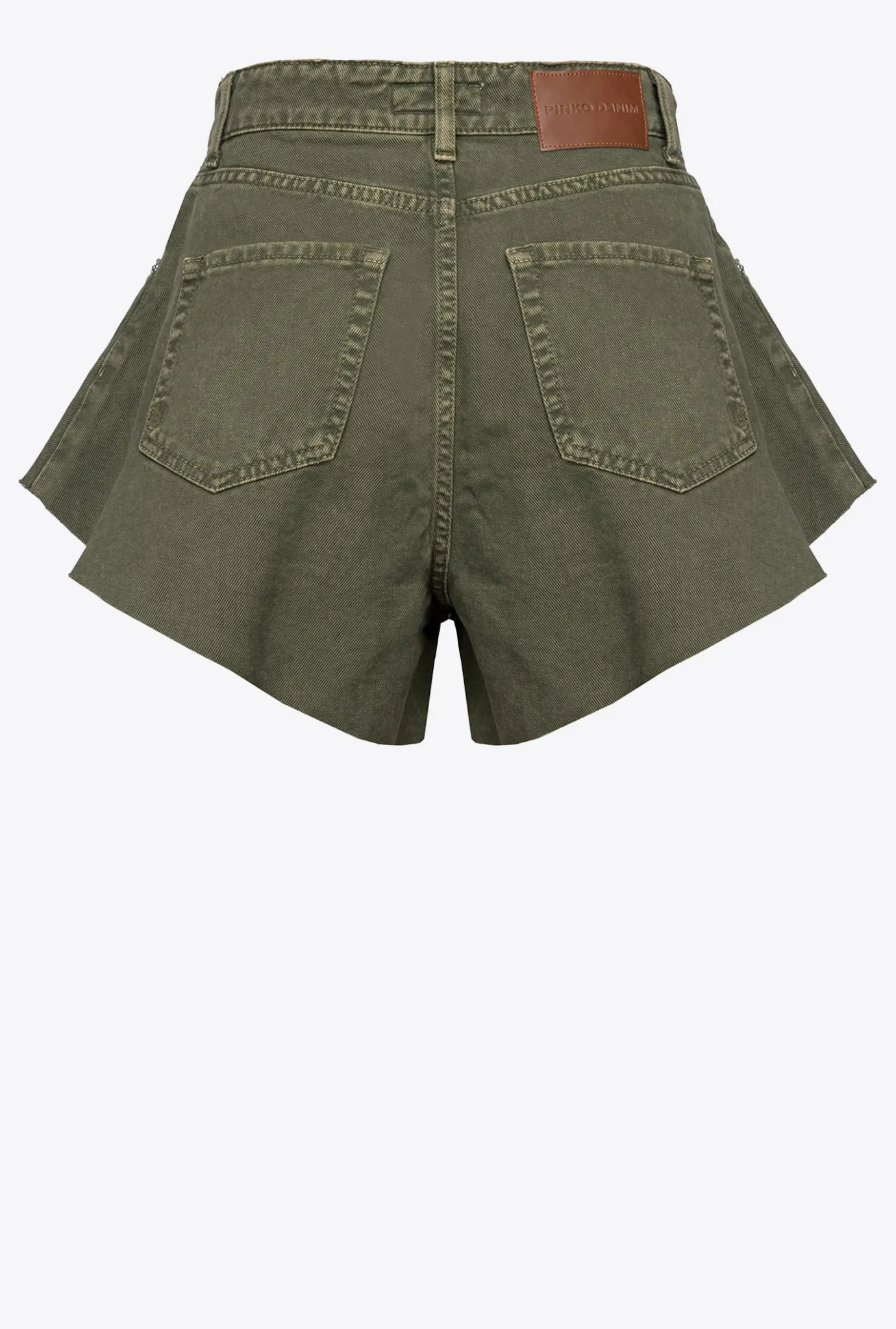 Jeans|PINKO Short Butterfly En Bull Vert Canon De Fusil