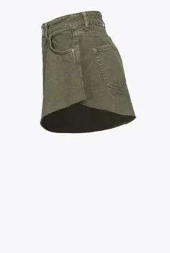 Jeans|PINKO Short Butterfly En Bull Vert Canon De Fusil
