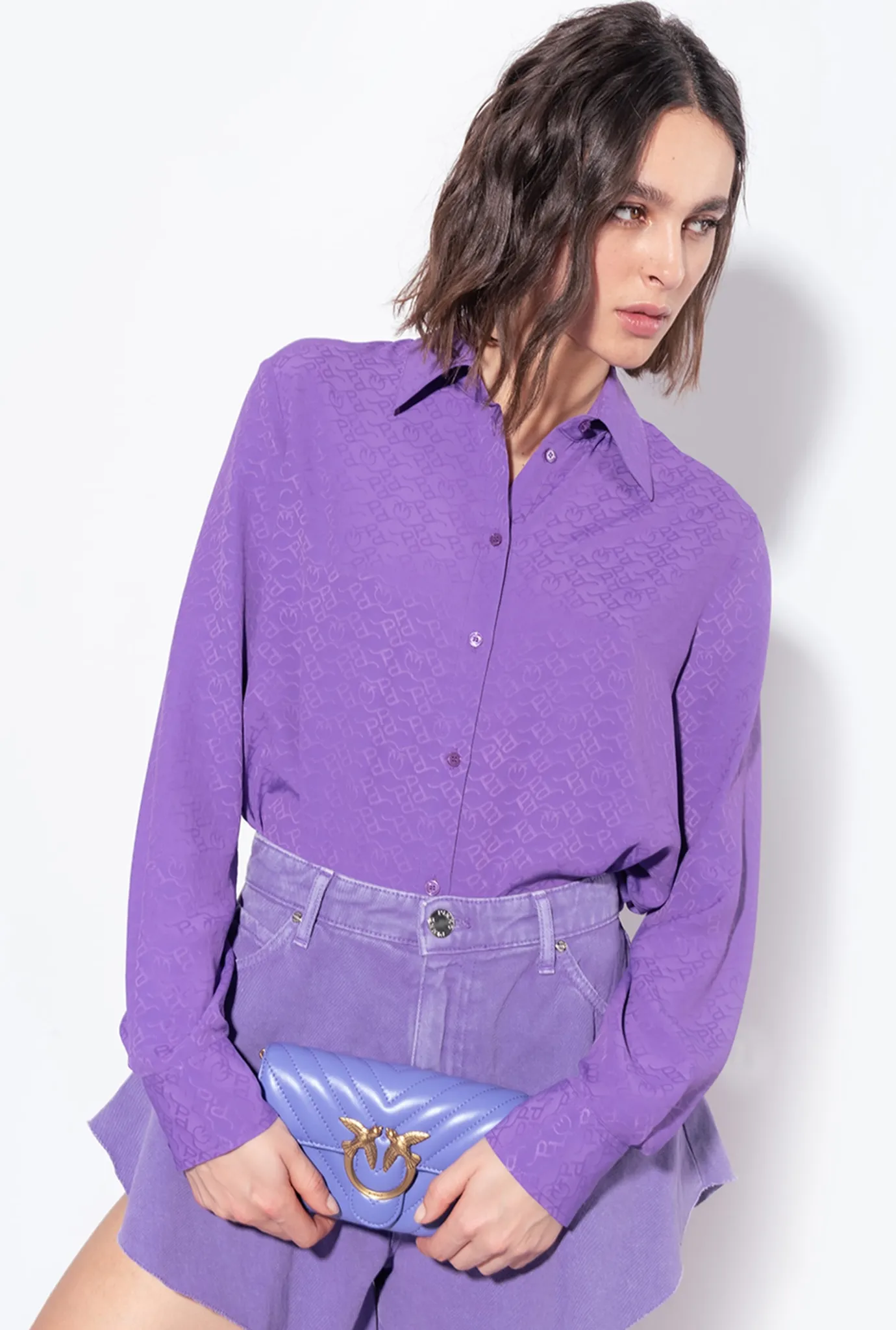 Jeans|PINKO Short Butterfly En Bull Lilas Lavande