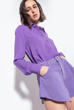 Jeans|PINKO Short Butterfly En Bull Lilas Lavande