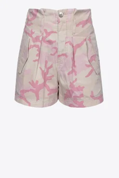 Jeans|PINKO Short Cargo Camouflage Rose Mult. Nude/Rose