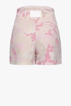 Jeans|PINKO Short Cargo Camouflage Rose Mult. Nude/Rose