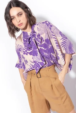 Pantalons|PINKO Short En Lin Avec Ceinture Moutarde