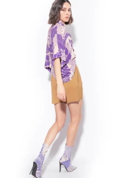 Pantalons|PINKO Short En Lin Avec Ceinture Moutarde