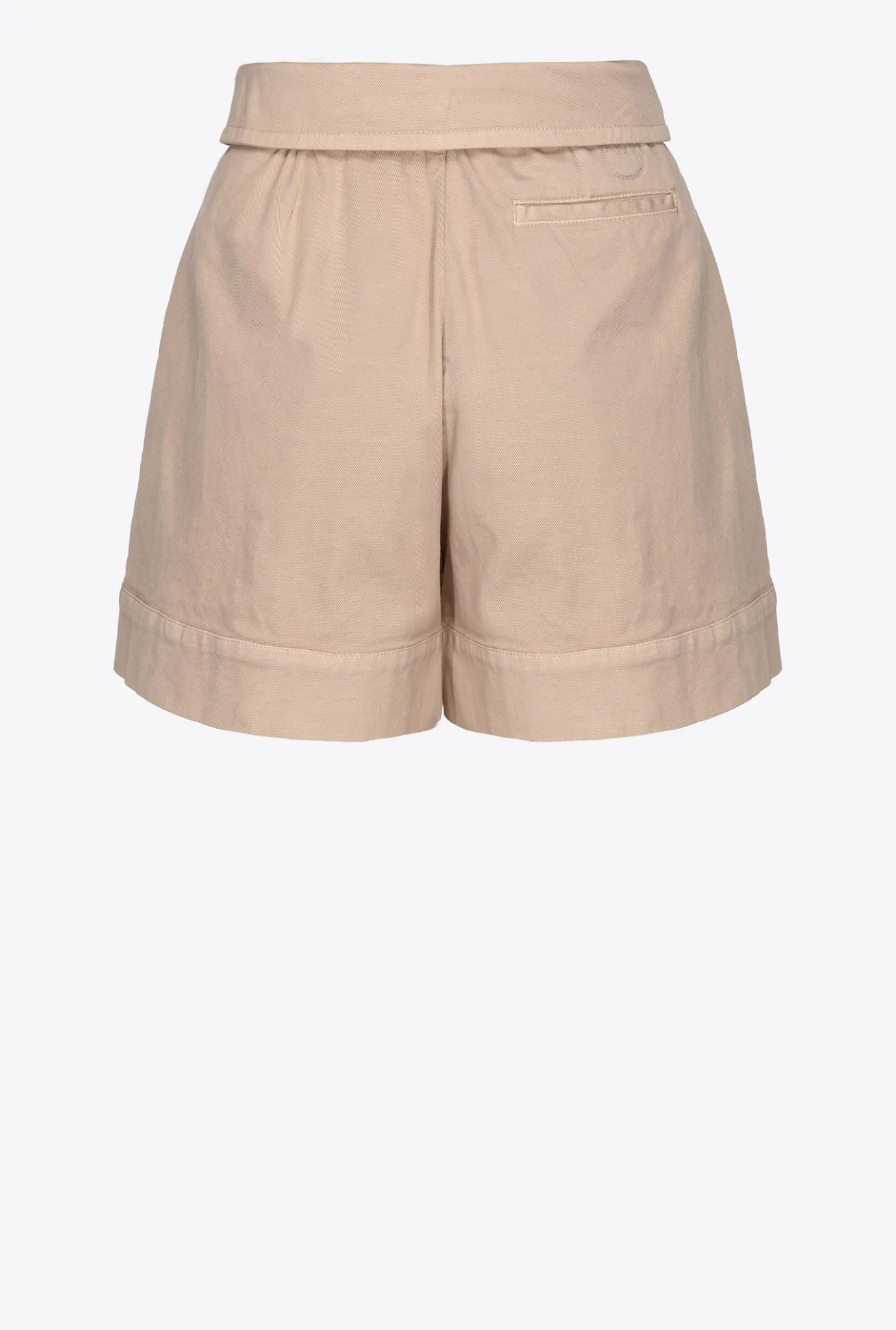 Jeans|PINKO Short Taille Haute Ceinture Beige Safari