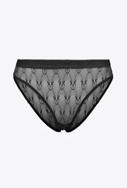 Lingerie|PINKO Slip En Dentelle Noir Limousine
