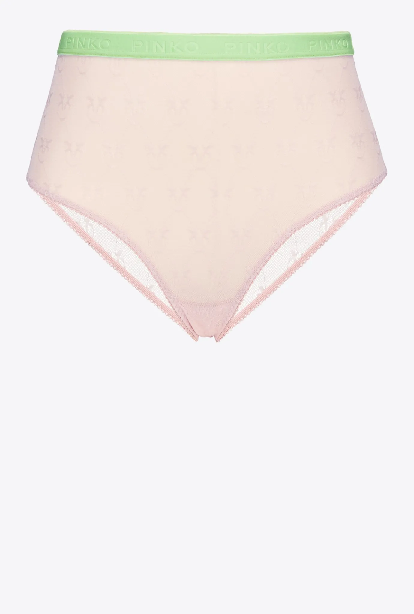 Lingerie|PINKO Slip En Dentelle Taille Haute Rose/Vert