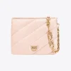 Sacs À Bandoulière|PINKO Small Twins Bag Maxi Quilt Rose/Rose Poudre-Or Antique