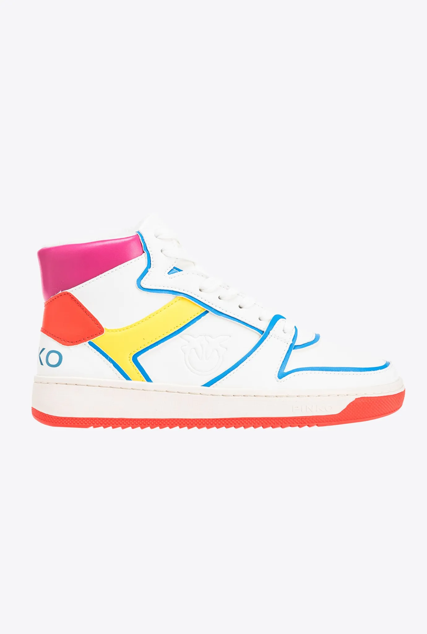 Chaussures|PINKO Sneakers Montantes | Acbc Blanc/Rouge/Bleu/Jaune