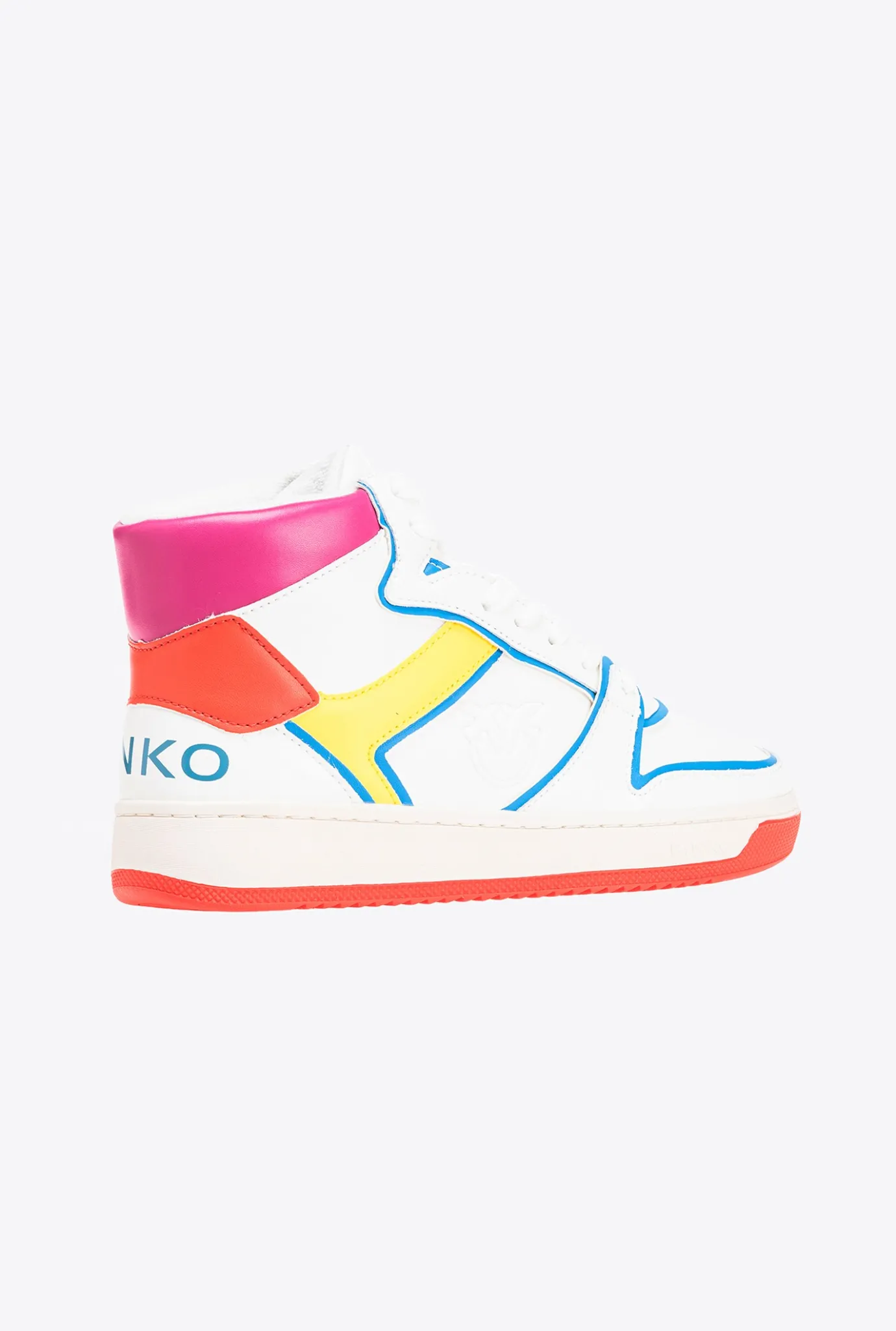 Chaussures|PINKO Sneakers Montantes | Acbc Blanc/Rouge/Bleu/Jaune