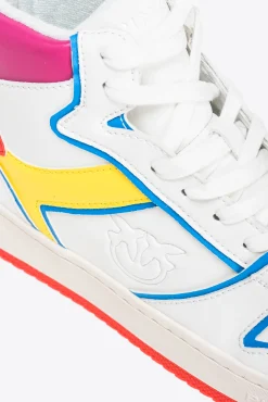 Chaussures|PINKO Sneakers Montantes | Acbc Blanc/Rouge/Bleu/Jaune