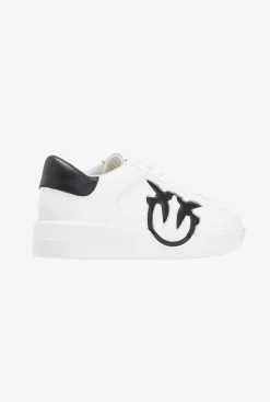 Chaussures|PINKO Sneakers Plates A Logo Blanc/Noir
