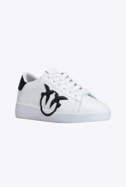 Chaussures|PINKO Sneakers Plates A Logo Blanc/Noir