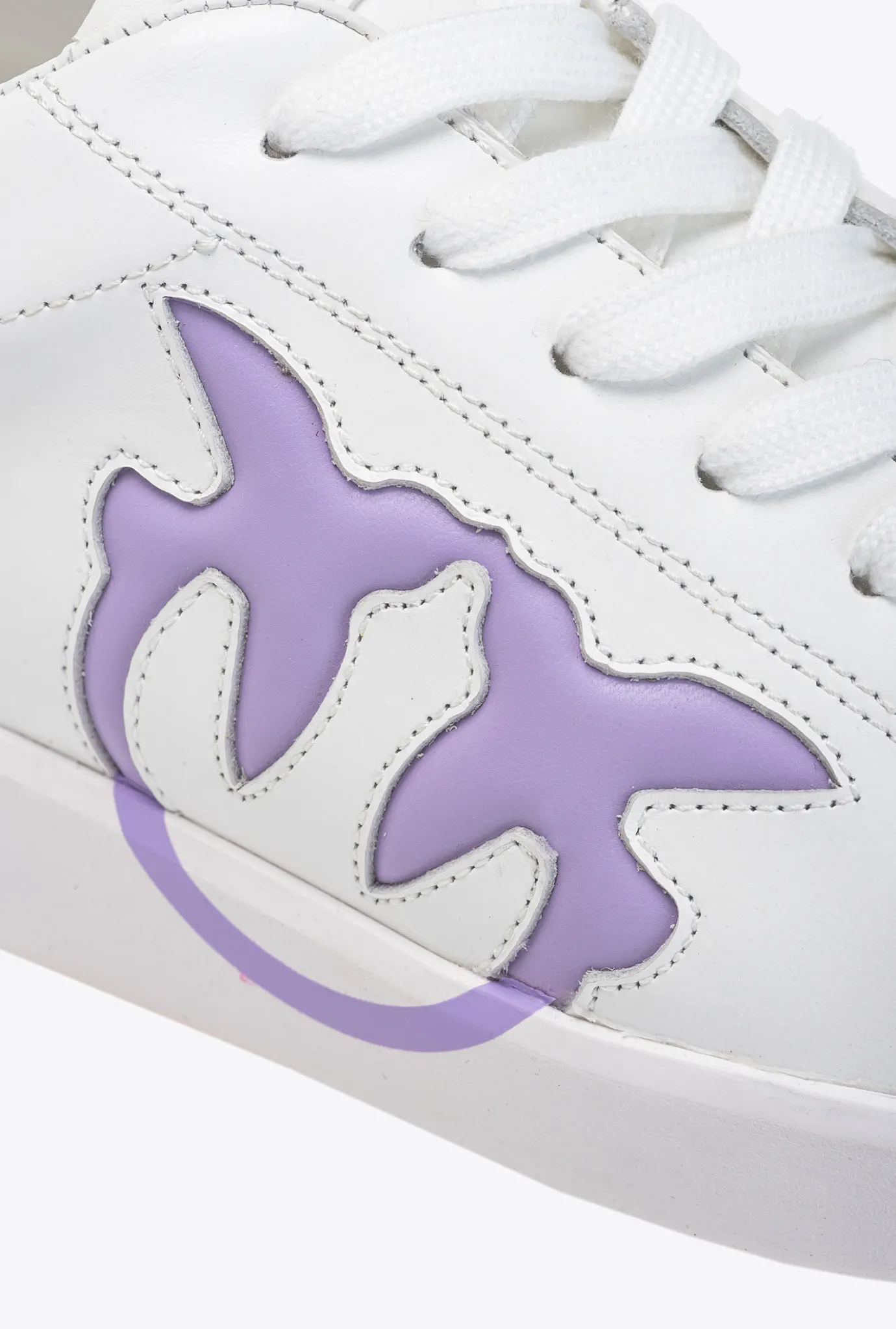 Chaussures|PINKO Sneakers Plates A Logo Blanc/Lilas