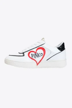 Chaussures|PINKO Sneakers Plates Graffiti Blanc/Rouge/Noir