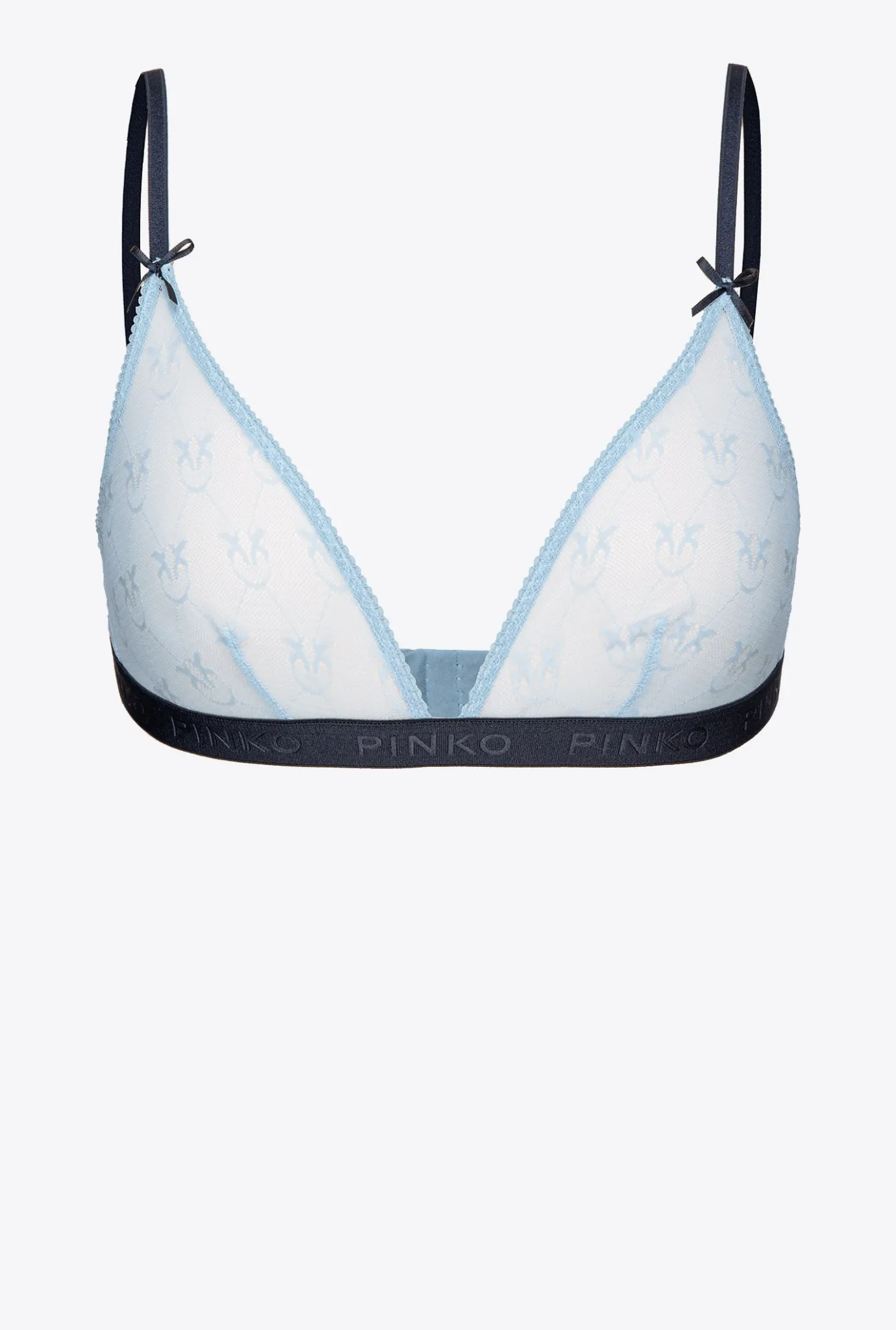 Lingerie|PINKO Soutien Gorge Triangle En Dentelle Bleu Ciel/Bleu