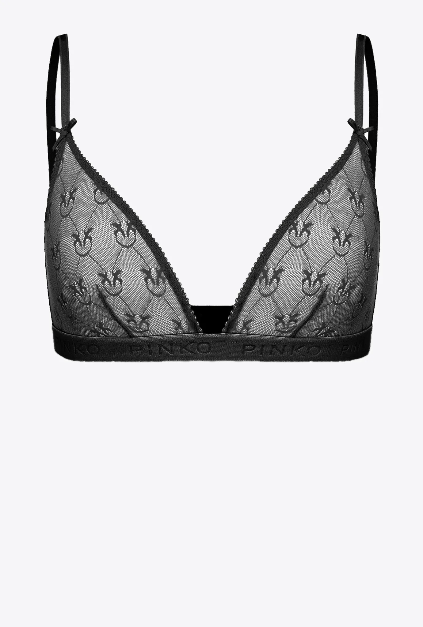 Lingerie|PINKO Soutien Gorge Triangle En Dentelle Noir Limousine