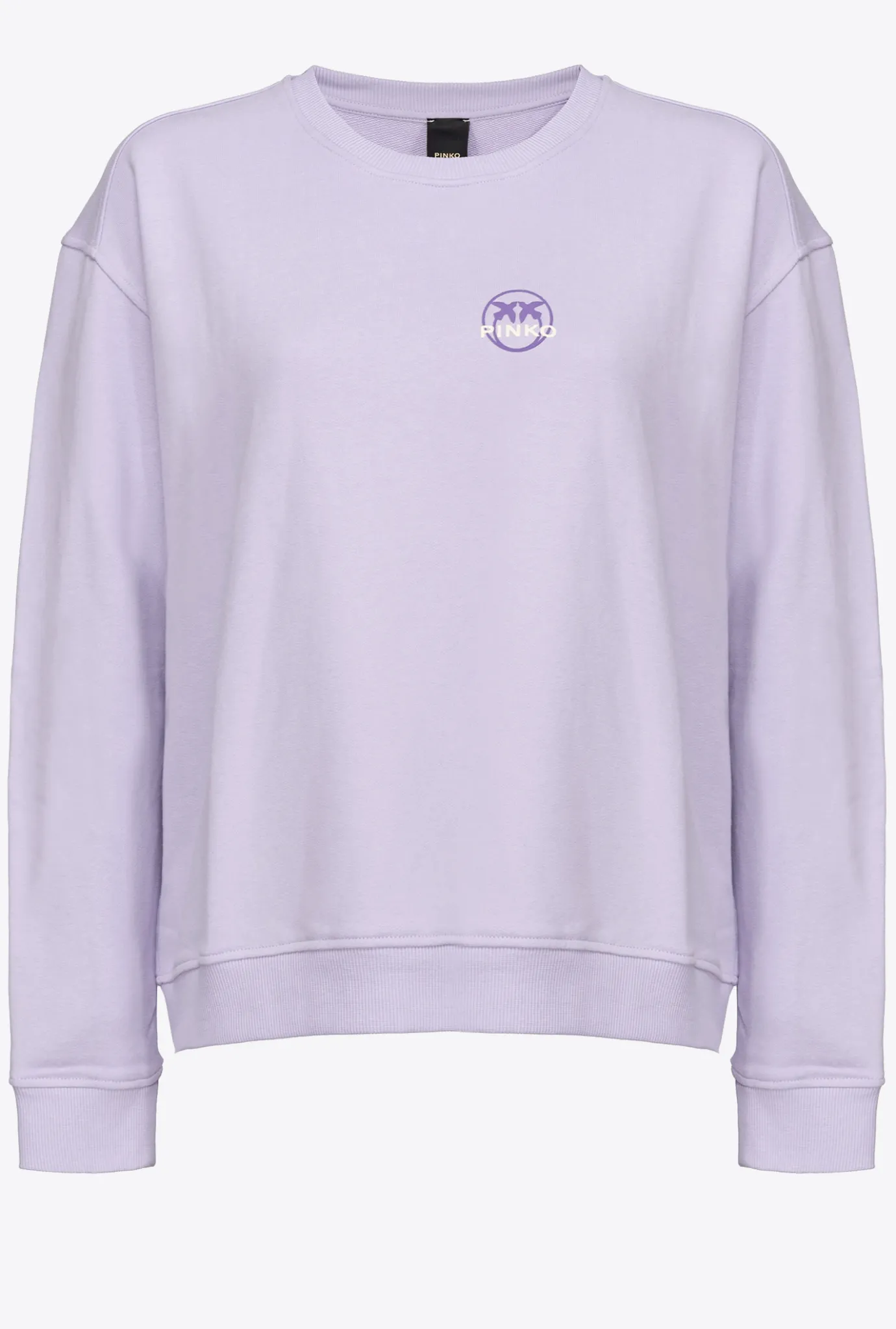 Tailleurs Et Ensembles|PINKO Sweat-Shirt A Logo Imprime Lilas - Sorbet Clair