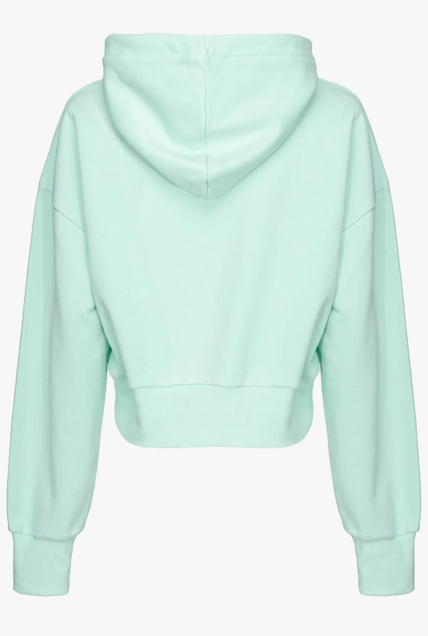 Pièces En Maille|PINKO Sweat-Shirt Cropped A Logo Imprime Bleu Mousseline