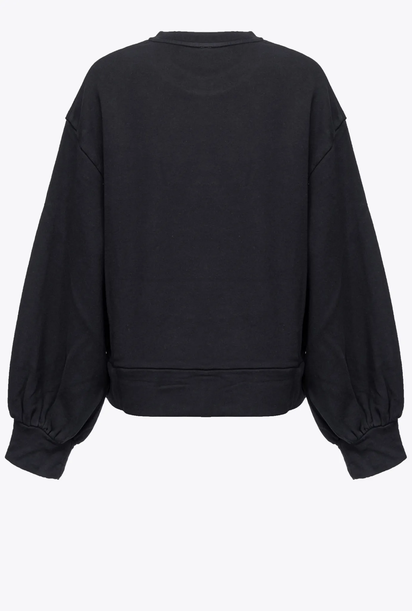 Pièces En Maille|PINKO Sweat-Shirt Imprime Ailes Et Logo Gris-Noir Intense