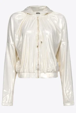 Pièces En Maille|PINKO Sweat-Shirt Metallise Or/Blanc