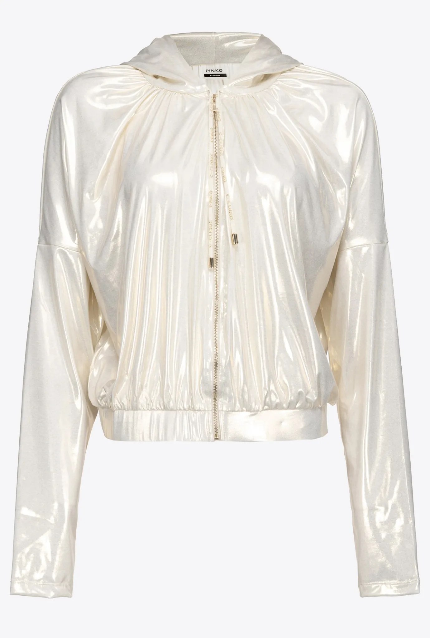 Pièces En Maille|PINKO Sweat-Shirt Metallise Or/Blanc
